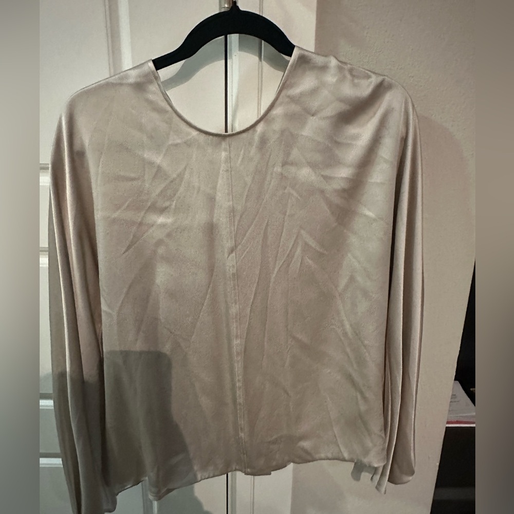 Vince, size small, silky, gold/tan